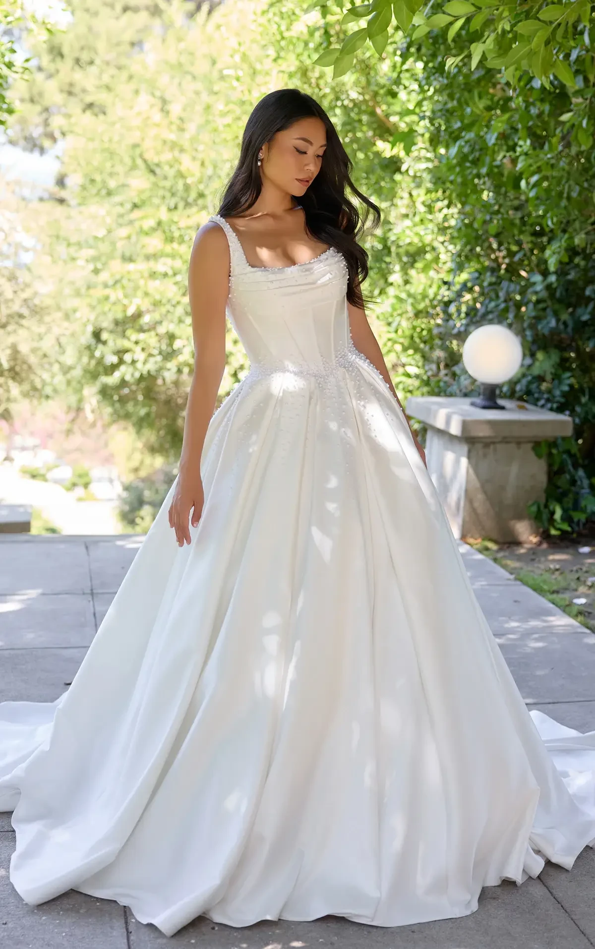 THE TIMELESS ROMANCE OF AN ESSENSE OF AUSTRALIA MIKADO BALLGOWN. Mobile Image