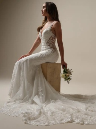 Maggie Sottero KEEGAN (25MK264A12 - Unlined bodice, Long sleeves, Plain tulle) #4 Ivory thumbnail