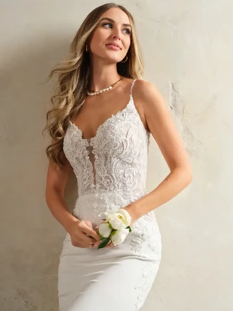 Maggie Sottero ANASTASIA #1 Ivory (gown with Natural Illusion) thumbnail