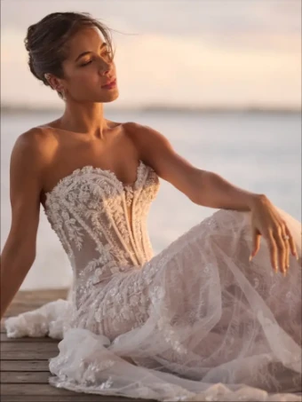 Maggie Sottero BENJIE ROYALE #3 All Ivory (gown with Ivory Illusion) thumbnail