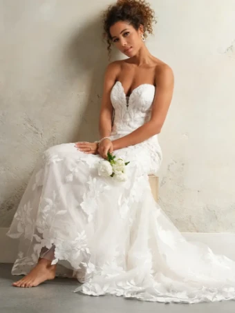 Maggie Sottero BRIDGET #6 Ivory over Soft Blush (gown with Natural Illusion) thumbnail