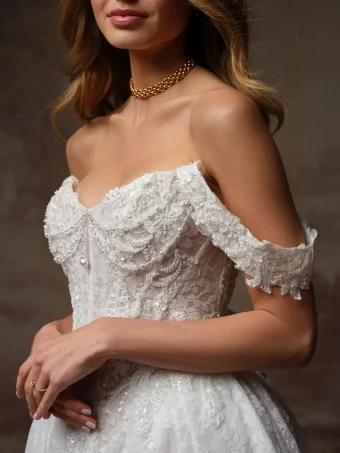 Maggie Sottero RYLAND #3 Ivory over Blush (gown with Ivory Illusion) thumbnail