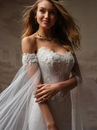 Maggie Sottero COLLETTE #4 default All Ivory (gown with Ivory Illusion) thumbnail