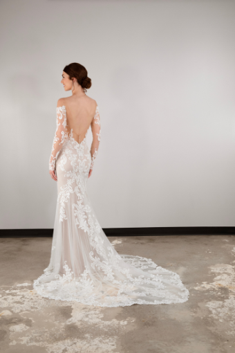 Essense of Australia D3961 #1 (IVRM-PL) Ivory Lace & Tulle over Rum Gown w Porcelain Tulle Illusion thumbnail