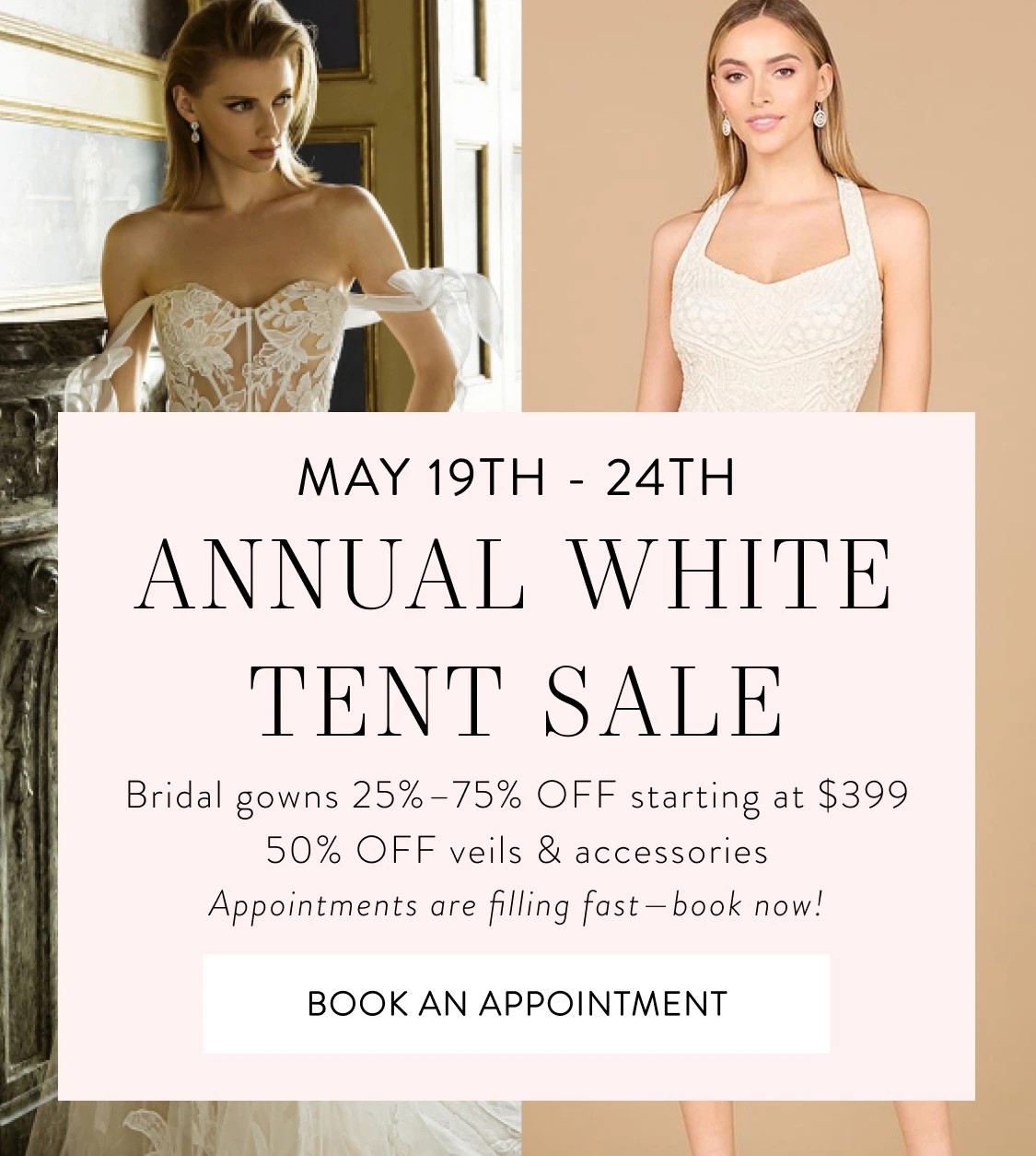 Annual White Tent Sale mobile banner