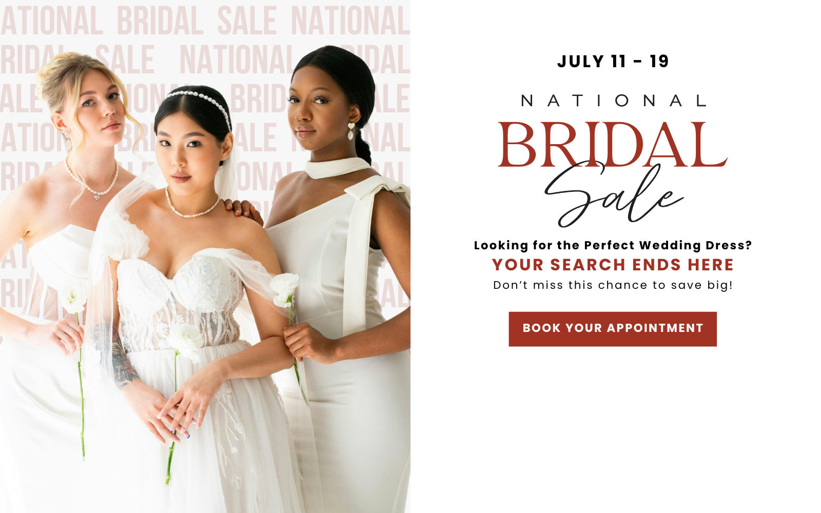 National Bridal Sale Desktop Banner